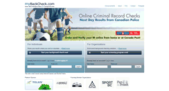 Desktop Screenshot of mybackcheck.com